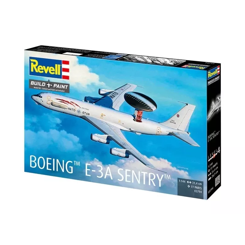 Model plastikowy REVELL Boeing E-3A Sentry, skala 1:144, zestaw modelarski samolotu