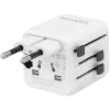 Adapter podróżny CANYON OnTour One EU UK US AUS Biały (CNS-TA1005W) - uniwersalna konwersja wtyczek dla gniazdek EU/UK/US/AUS