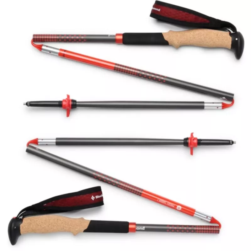 Kijki trekkingowe Pursuit Carbon Z, urządzenie fitness antracyt/pomarańczowy, 1 para, 110 cm
