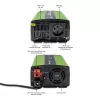 Przetwornica samochodowa Qoltec Monolith 1200 W Zielona 12 V
