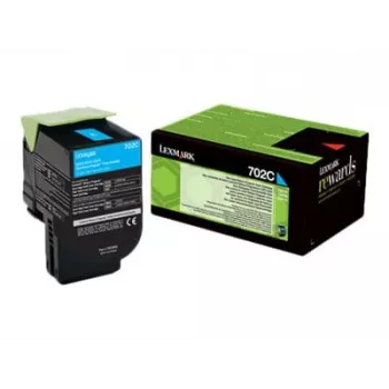 Lexmark 702C R kaseta z tonerem 1 szt. Oryginalny cyjan