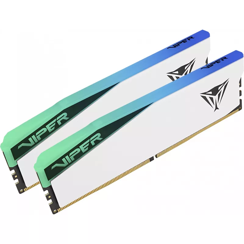 DIMM 48 GB DDR5-6000 (2x 24 GB) Dual-Kit, Pamięć Biała, PVER548G60C42KW, Viper Elite 5 RGB, INTEL XMP, AMD EXPO