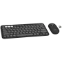Logitech Pebble 2 Combo Klawiatura Mysz w zestawie RF Bezprzewodowa + Bluetooth QWERTY Duńska - Fińska - Norweska - Szwedzka grafitowy (920-012257)