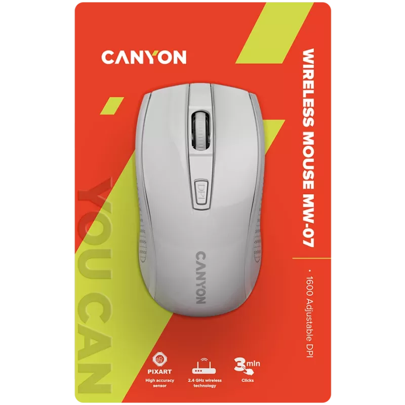 Mysz Canyon MW-7 dla praworęcznych RF Bezprzewodowa Optyczna 1600 DPI