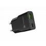 Zasilacz sieciowy NATEC Ribera NUC-2377 — 1×USB-A, 1×USB-C, 3 A