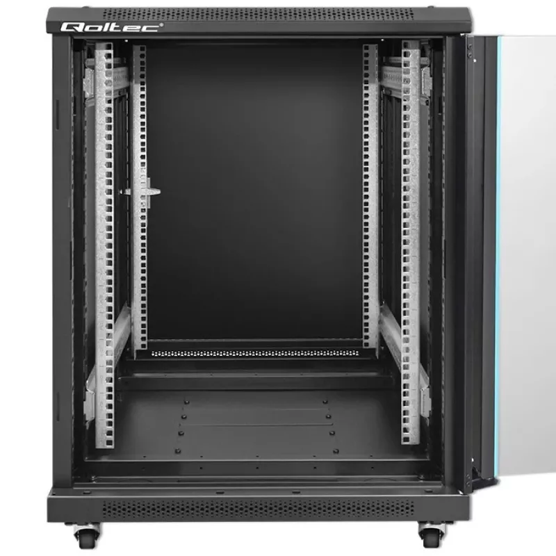 Szafa rack QOLTEC 54518 19 cali 15U — obudowa stalowa 19-calowa