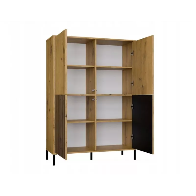 KAMARO 4DK cienki/GŁ dąb ARTISAN DISPLAY CABINET