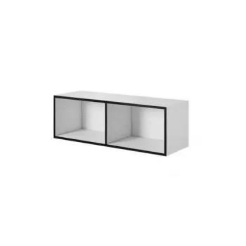 Szafka Cama Meble ROCO RO2 1120×370×370 mm otwarta biały/czarny wolnostojąca