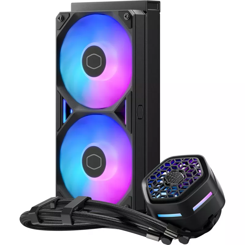 Chłodzenie cieczą CPU Cooler Master MasterLiquid 240 Atmos II — chłodnica 240 mm, wentylator VRM, RGB
