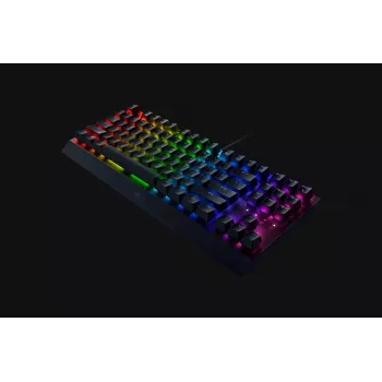 Mechaniczna klawiatura gamingowa Razer CzarnyWidow V3 Tenkeyless — przewodowa, podświetlenie RGB LED