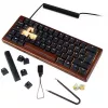 Klawiatura Sharkoon 100068100 biurowa USB QWERTZ niemiecka drewno 61 klawiszy RGB LED
