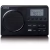 Przenośne radio Lenco MPR-035BK — FM/AM, zasilanie sieciowe i bateryjne, 2,5-calowy wyświetlacz LCD, 20 stacji FM w pamięci, wyjście 3,5 mm