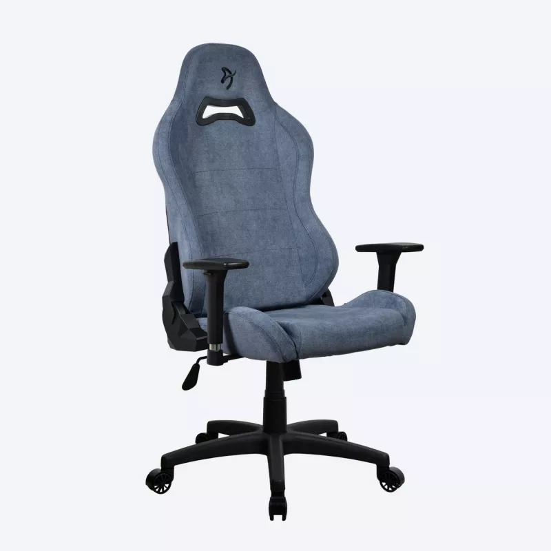 Fotel gamingowy Arozzi Torretta SoftFabric niebieski — ergonomiczny design, regulowana wysokość i podłokietniki