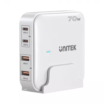UNITEK P1229AWH01-EU ładowarka do urządzeń mobilnych Uniwersalna Biała AC Szybkie ładowanie Do użytku wewnętrznego