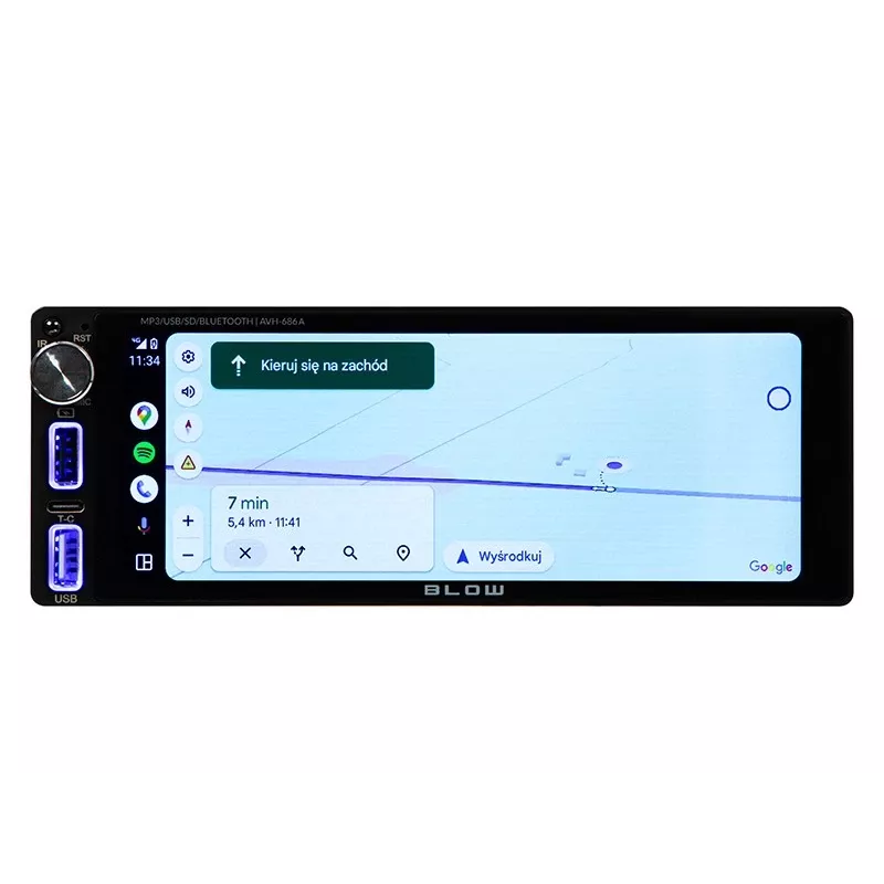 Radio samochodowe AVH-686A 1DIN 7 cali RDS MP3/USB/micro SD/BLUETOOTH