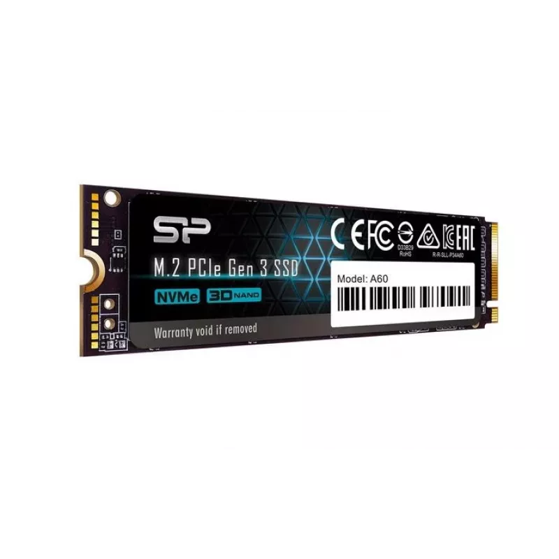 SSD M.2 NVMe Silicon Power P34A60 2 TB, PCIe 3.0 x4, odczyt 2200 MB/s, zapis 1600 MB/s