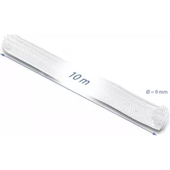 Oplot kablowy DeLOCK 20812 10 m x 9 mm biały
