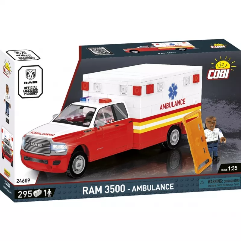 Klocki konstrukcyjne Cobi RAM 3500 Ambulans model 24609 zestaw klocków