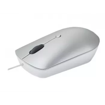Przewodowa mysz optyczna symetryczna Lenovo 540 USB Type-C, 3 tryby DPI, szara, 4 przyciski, kabel 1,8 m