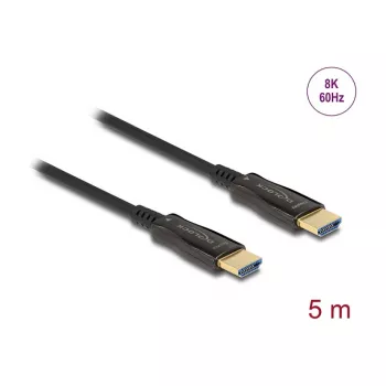 DeLOCK Kabel HDMI 5m Typ A Standard Męski Męski 48 Gbit/s Czarny
