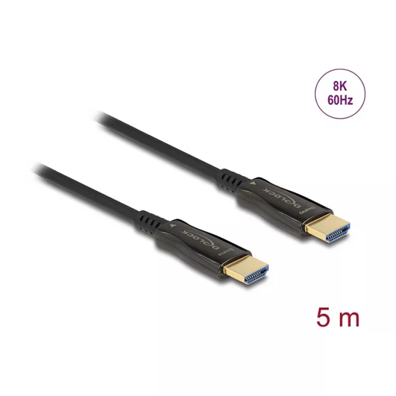 DeLOCK Kabel HDMI 5m Typ A Standard Męski Męski 48 Gbit/s Czarny