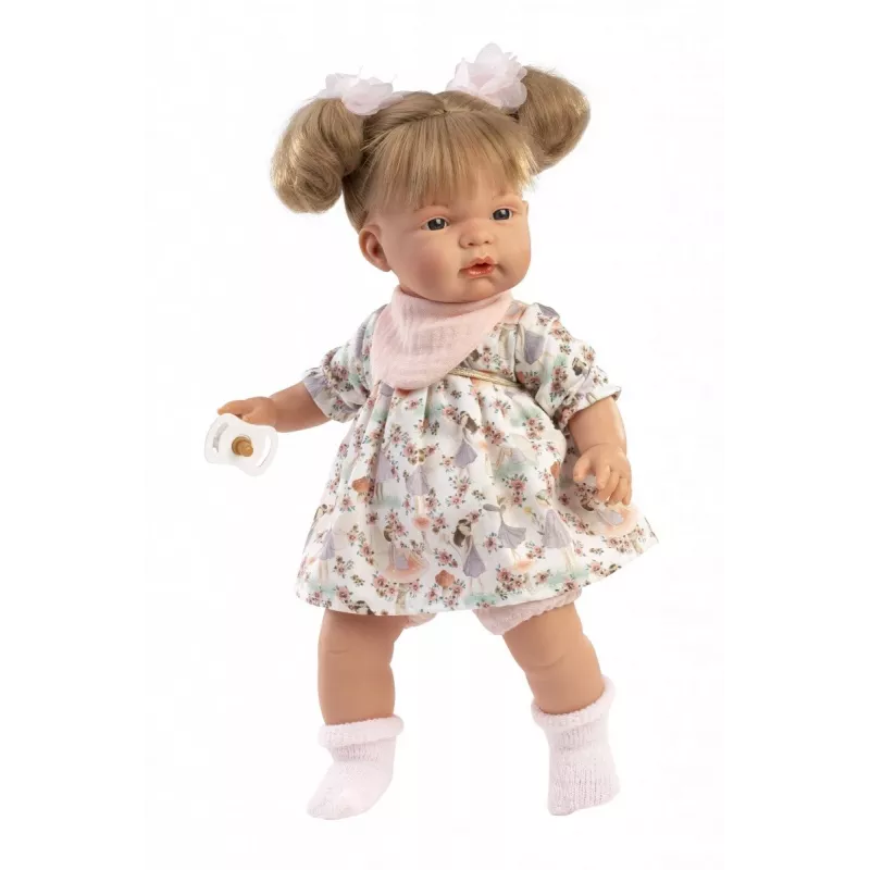 Lalka Llorens Joelle, 38 cm, płacząca lalka z realistycznymi cechami i miękkim korpusem