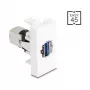 Moduł Keystone DELOCK 90910 — płaski złącze USB A, biały, 45×22,5×42,6 mm