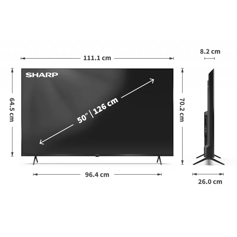 Telewizor Smart Sharp 50HL4265E 50 Google TV UHD