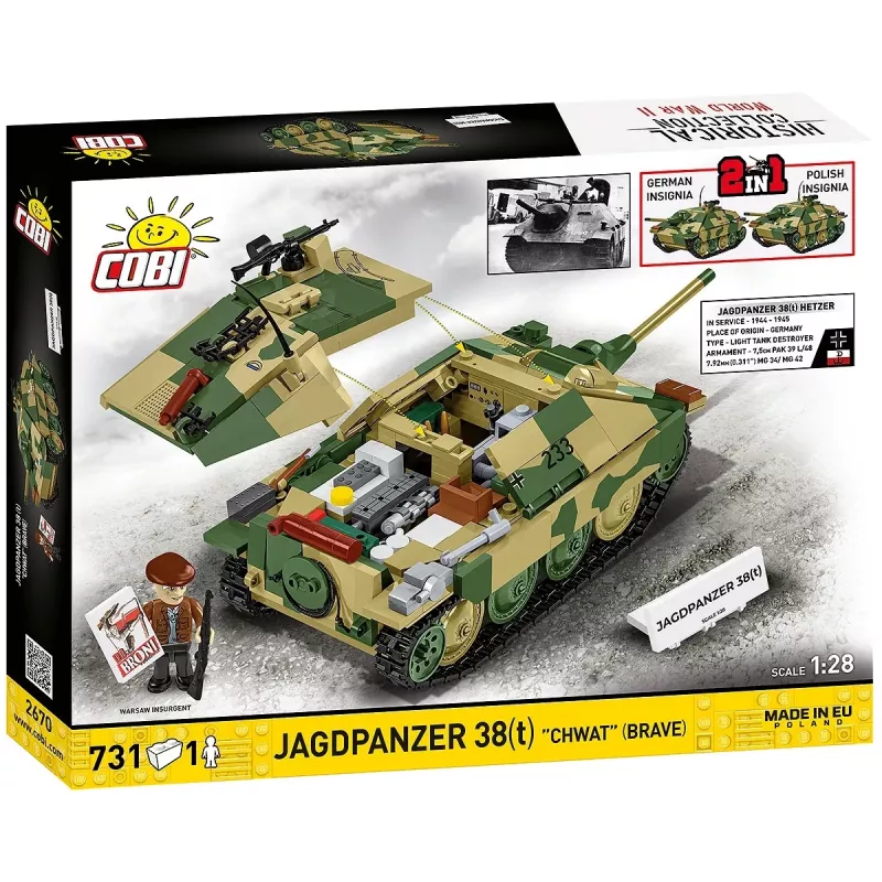 Klocki Cobi Jagdpanzer 38t Brave zestaw konstrukcyjny, 731 elementów