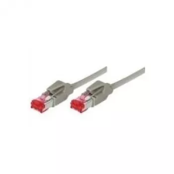 Tecline - Kabel krosowy - RJ-45 (M) do RJ-45 (M) - 1.5 m - SFTP, PiMF - CAT 6 - Ekranowany, Snagless - Szary (744015)
