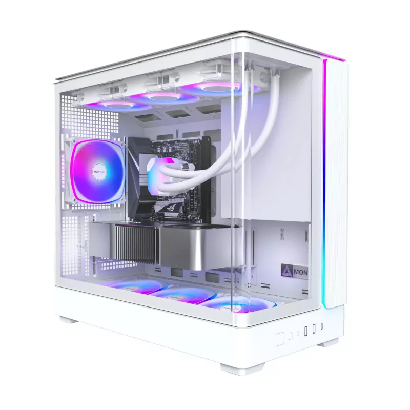 Obudowa PC Montech KING 15 PRO biały — Micro ATX / Mini-ITX, Midi Tower
