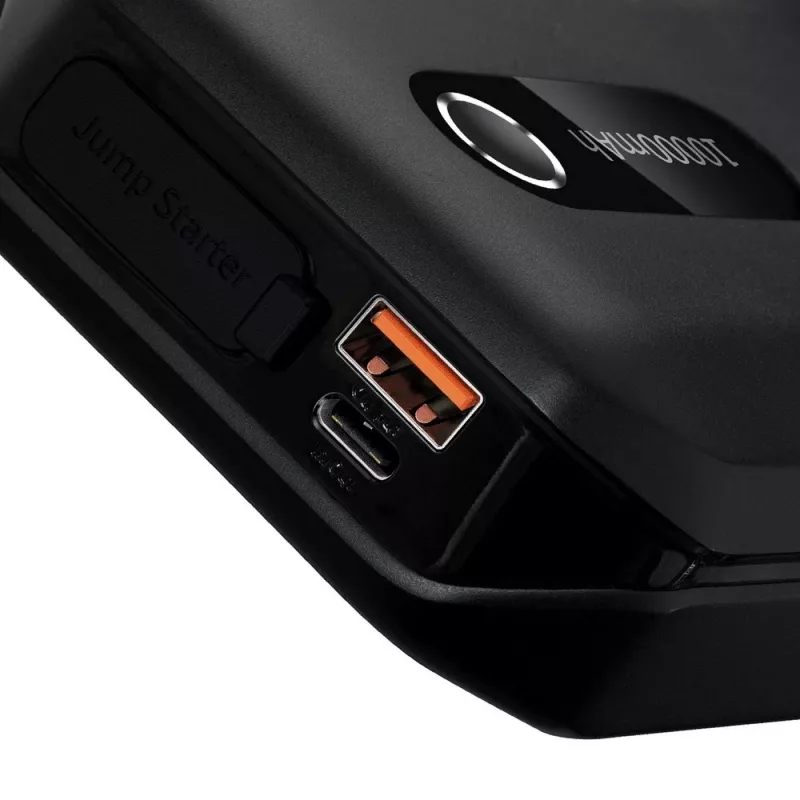 Powerbank/Rozrusznik samochodowy Baseus Pro+ Car Jump Starter, 12000mAh, 1200A, USB (czarny)