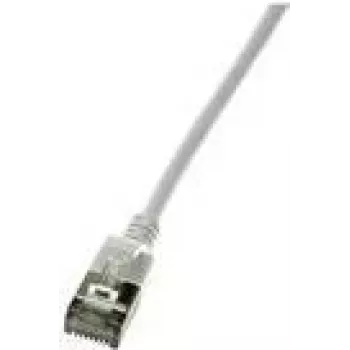 LogiLink SlimLine - kabel krosowy - RJ-45 (M) do RJ-45 (M) - 1 m - SSTP, PiMF - CAT 6a - ekranowany, bezhalogenowy, wtryskiwany, bez zaczepów - szary, RAL 7035