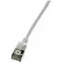 LogiLink SlimLine - kabel krosowy - RJ-45 (M) do RJ-45 (M) - 1 m - SSTP, PiMF - CAT 6a - ekranowany, bezhalogenowy, wtryskiwany, bez zaczepów - szary, RAL 7035