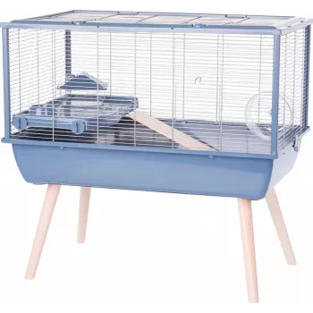 Klatka ZOLUX Neolife 80 niebieska dla małych zwierząt 80×50×50 cm – metal/plastik, rozstaw prętów 9 mm
