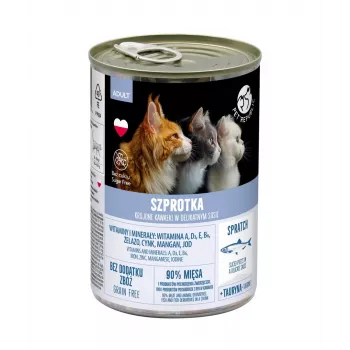 Mokra karma dla kotów PetRepublic Kawałki w sosie ze szprotką, 400 g