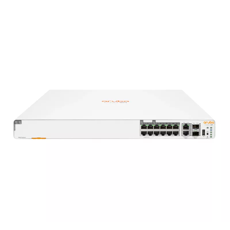 HPE Networking Instant On 1960 - Switch - zarządzany - 4 x 2.5GBase-T + 8 x 100/1000/10GBase-T + 2 x 100/1000/10GBase-T + 2 x 10 Gigabit SFP+ - do montażu w szafie - PoE (480 W)