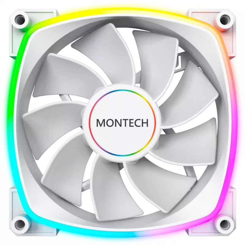 Montech RX140 PWM 140mm ARGB Wentylator obudowy - Biały