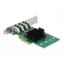 Karta DeLOCK PCI Express x4 do 4 x zewnętrznych USB 3.0 Quad Channel - niski profil