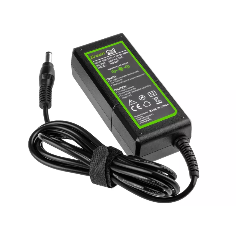 Zasilacz / falownik Green Cell AD33P do użytku wewnętrznego 65 W Czarny