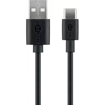 Wentronic Goobay - Kabel USB - USB (M) do USB-C (M) - USB 2.0 - 3 A - 2,0 m - Czarny (59122)