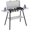 Camping Kitchen 2 Multi Cook Plus, kuchenka gazowa szara, 2 strefy gotowania 2x 1,8 kW + płyta grillowa 0,9 kW, model 2025
