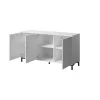 MARMO 3D komoda 150x45x80.5 cm biały matowy/marble biały