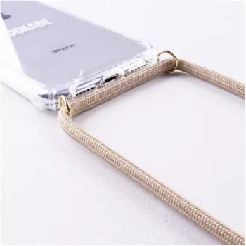 Etui naszyjne Lookabe loo007 gold nude na iPhone 7/8 Plus — noszone etui na telefon z paskiem