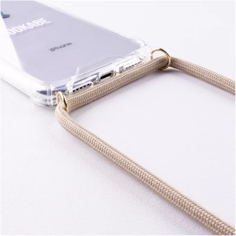 Etui naszyjne Lookabe loo007 gold nude na iPhone 7/8 Plus — noszone etui na telefon z paskiem