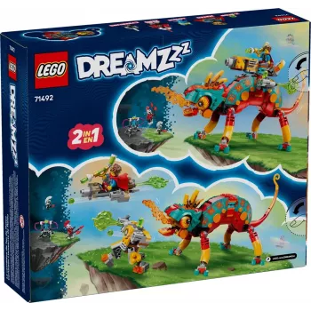 Klocki konstrukcyjne LEGO 71492 Dreamzz Zestaw z ognistym kameleonem Mateo, model z klocków do kreatywnego budowania