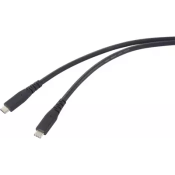 Renkforce Kabel USB-C® USB4® USB-C® 1,00 m czarny płaszcz TPE RF-6662040 - cyfrowe/do transmisji danych - 1 m (RF-6662040)