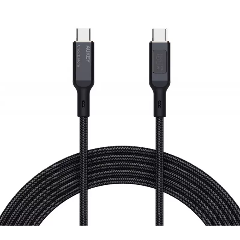 Kabel USB AUKEY CB-MCC102 1,8 m USB C Czarny 480 Gbit/s