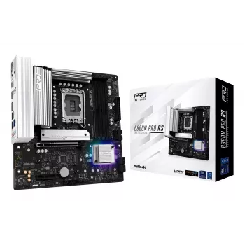 Płyta główna ASROCK B860M Pro RS — Intel B860, LGA 1851, micro ATX, DDR5, 4× DIMM, 2.5Gb LAN, 1×PCIe5 x16