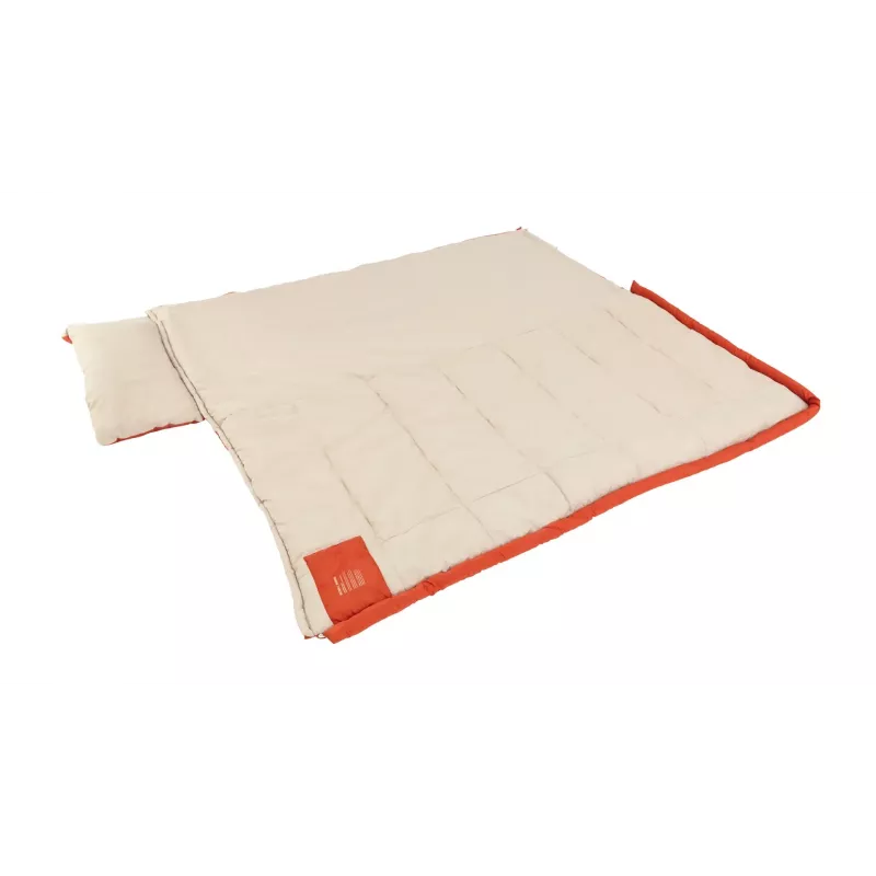 Śpiwór Outwell Contour Lux prostokątny dla dorosłych, poliester, 2200×850 mm, maks. wzrost użytkownika 190 cm, czerwony